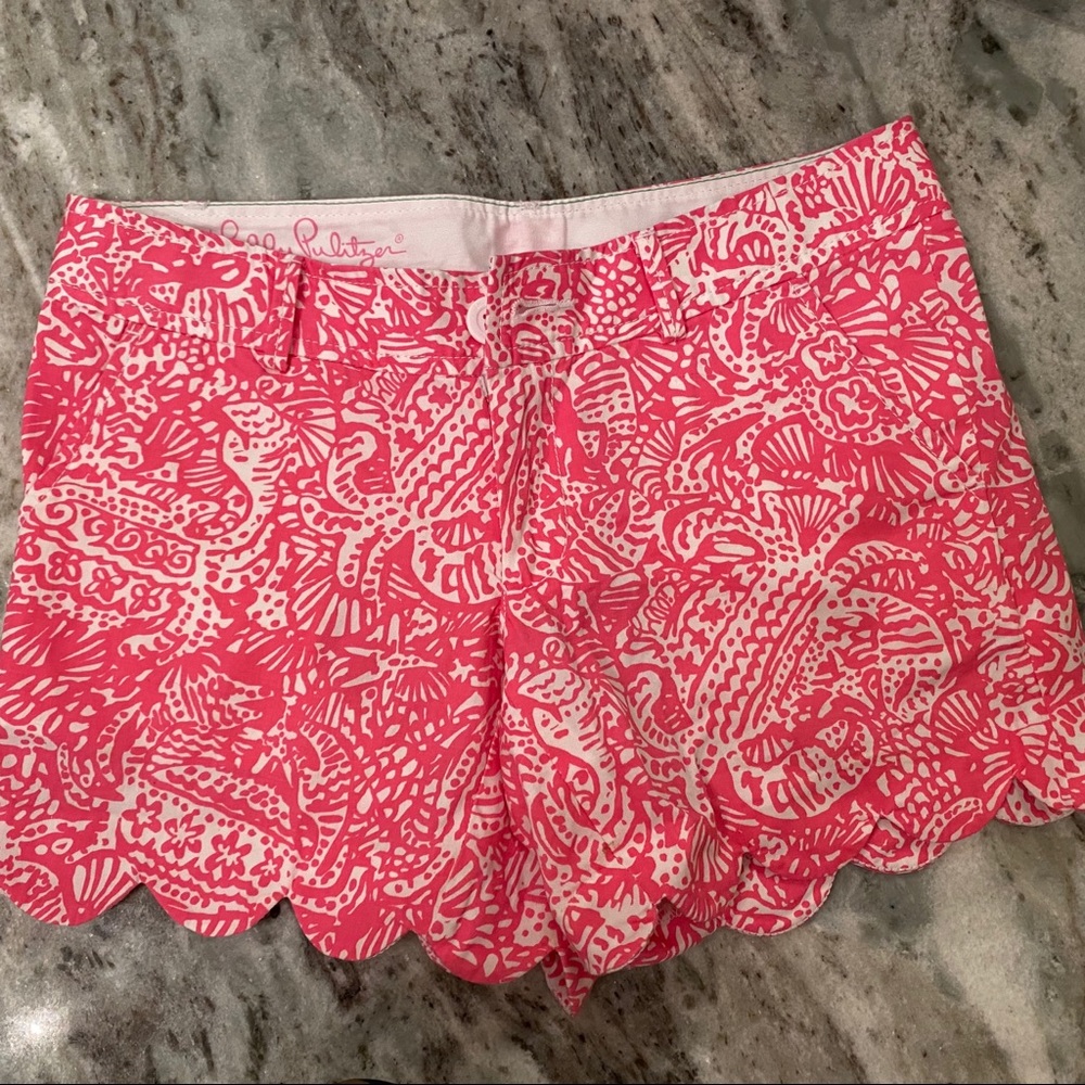 Lilly Pulitzer Buttercup Shorts “Get Crackin”